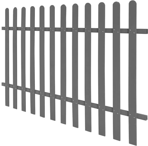 Gecheer Staccionata in WPC, 200x120 cm, resistente e duratura, per giardino e recinzioni