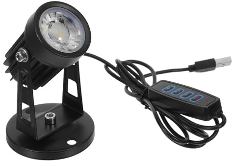 GLEAVI Focos pequeños para exhibir pinturas: foco LED USB con cambio de color, iluminación de acento para plantas de interior, iluminación ajustable hacia arriba y hacia abajo con regulador de