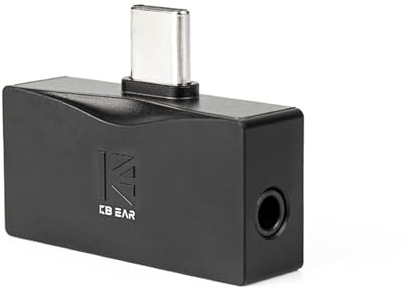 KBEAR TC06 DAC ad alta risoluzione, amplificatore DAC USB C, amplificatore per cuffie HiFi con uscita da 3,5 mm/4,4 mm ad alta risoluzione 384 khz/32 bit per KZ ZS10 PRO IEMs, funziona con iPhone 15