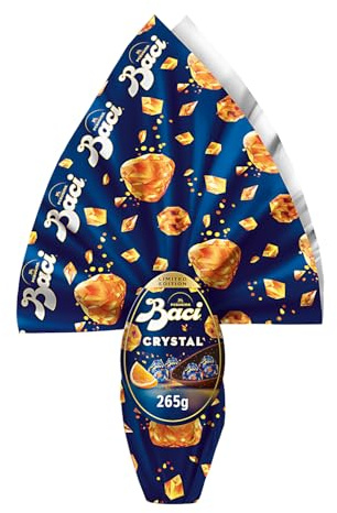 BACI PERUGINA Uovo di Pasqua 2026 Cioccolato all'Arancia Crystal con Sorpresa e 4 Cioccolatini 265g