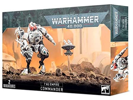 Games Workshop Miniaturas Citadel Tau Empire Commander Warhammer 40k, Figuras Incluye XV85 Enforce Battlesuit y XV86 Coldstar Battlesuit (99120113060)