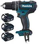 Makita Perceuse visseuse à percussion 18 v li-ion 4 ah ø 13 mm (3 batteries) makita - 3 batteries, chargeur, coffret - dhp482rm3j