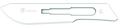 GIMA - Sterile Einwegklinge, aus Edelstahl, Nr. 21, 100er-Pack, 27025