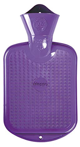 Sänger Wärmflasche 0,8 Liter Gummi Flieder, Naturgummi, Premium Gummiwärmflasche, Wärmeflasche Kinder geeignet