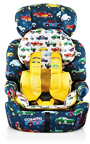 Cosatto Zoomi Toddler Car Seat & Booster Seat | 9 Months-12 Years | 5 Point Anti-Escape Harness, Adjustable Headrest, Removable Washable Covers - Forward Facing for Group 123 (Rev Up)