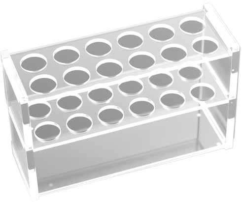 Preamer 12 zócalos de acrílico Transparente para Tubos de ensayo de 10 ml