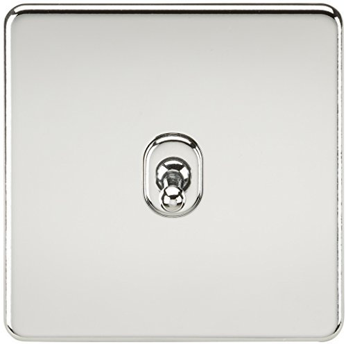 Knightsbridge Screwless 10A 1G Intermediate Toggle Switch - Polished Chrome