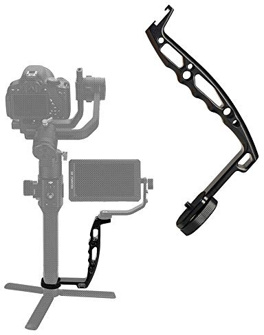 DH03 Handheld Gimbal Grip mit Cold Shoe zur Montage von Monitoren, Mikrofonen, LED-Licht usw. Kompatibel mit DJI Ronin-S, Ronin SC 2, Zhiyun Weebill LAB, Crane 2, Plus, Moza Air Mini Dual Grip