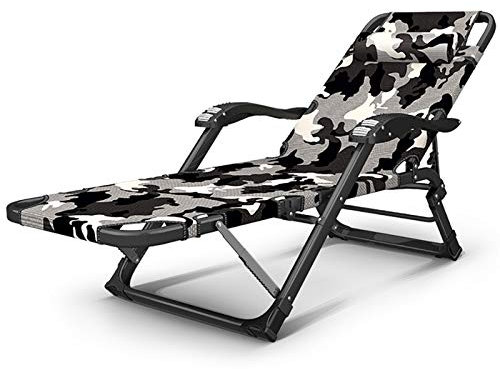 DUNAKE Liegestuhl liegestühle Deck Chair,Gartenliege,klappbare Strandliege,Liegestuhl mit Verstellbarer Rückenlehne,1200D Oxford-Tuch, 40 mm × 20 mm Flachrohr für Trägerrahmen, Träger: 300 Pfund
