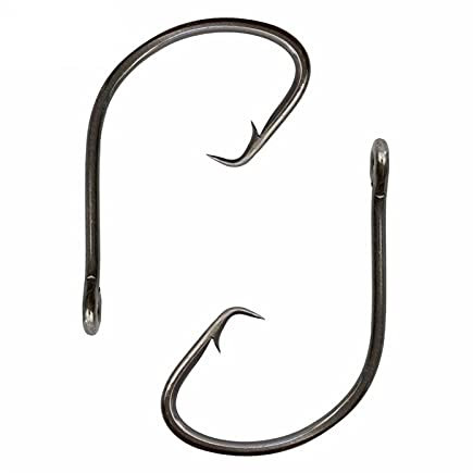 WRLRUILIAN Angelzubehör 200 Schwarze Orialed Sportkreise Geschmiedet Strohhaken Köder Squid Bulk Blue Fish Fish Hook Fischhaken (Size : 10/0)
