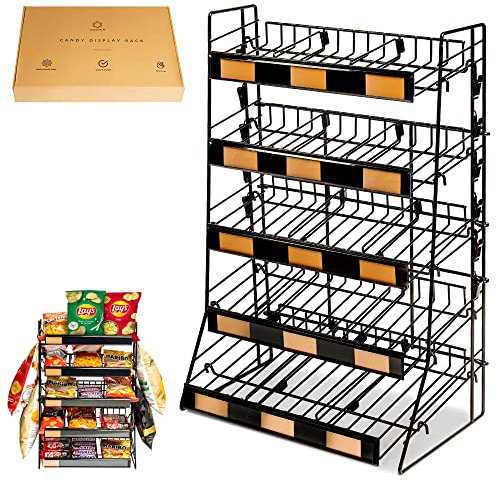 ODOXIA Regal für Süßigkeiten | Snack-Regal | Snackregal Für Die Theke | Organizer Für Süßigkeiten | Snack-Display & Chips-Regal Für Läden | Snack-Ständer Für Zuhause, Geschäfte, Büro Und Mehr