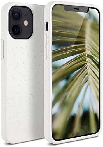 ONEFLOW Sama Sama Case kompatibel mit Apple iPhone 12 mini – Nachhaltige Handyhülle aus Pflanzenfasern, Hülle biologisch abbaubar ohne Plastik, vegan und umweltfreundlich – Weiss