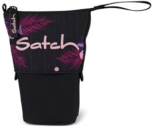 Satch Pencil Slider extra groß inkl. Trennfach Reißverschlussfach Stiftehalter Geodreieck Sichtfenster für Stundenplan Mystic Nights - Lila