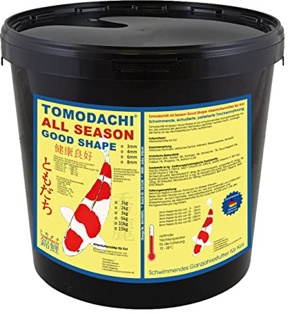 Schwimmfutter Koifutter Wachstumsfutter Koi und Teichfische leicht verdauliches Fischfutter arktische Rohstoffe Tomodachi All Season 3mm 5kg Eimer