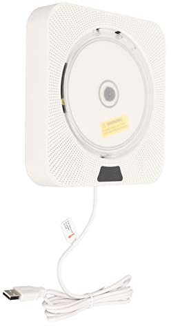 Reproductor de CD Portátil con Bluetooth, Reproductor de CD de Montaje de Pared con Control Remoto y Radio FM, Boombox de Audio para el Hogar, Pantalla LCD, Salida de Entrada AUX