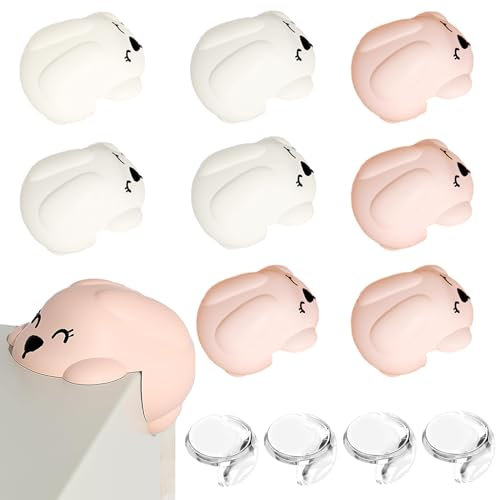 Eckenschutz Baby 12 Stück Eckenschutz Kantenschutz Kaninchen Formen Tischkantenschutz für Baby & KinderGeruchlos, ungiftig mit ultrastarkem Klebeband (Kaninchen)