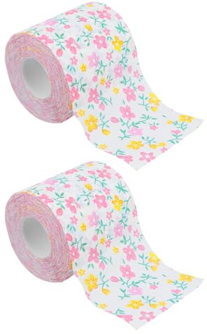 SOLUSTRE 2rollen Bedrucktes Wc Papier in Bunten Farben Einwegservietten Rollenpapier Für Badezimmer Und Esstisch Papierservietten Als Toilettenpapier Oder Taschentuch