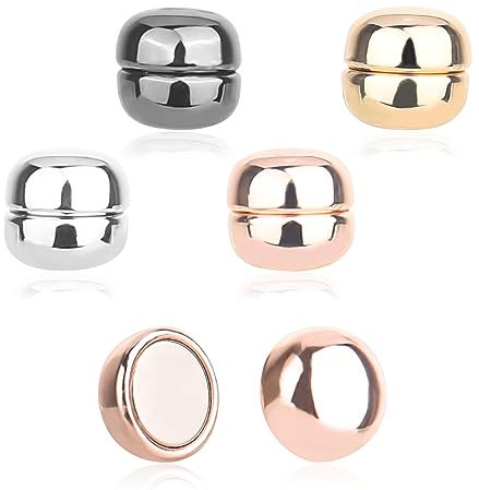 XCRPRT 4 Pairs Hijab Magnetic Pins Round, Hijab Magnetische Pins, Hijab Brosche Magnetischer, Hijab Clothing Pins, Keine Lochstifte Magnet Broschen Strong Metal Coating for Muslim Scarf Cardigan