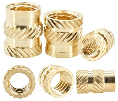 200-1000 Stück Messing-Einsatzmutter M2 M3 M4 M5 M6 wärmemetrisches Gewinde 3D-Druckeinsätze Muttern Hot Melt Insertnut Kupfer-Nussert (Color : 1000Pcs, Size : M3x5x4.5)