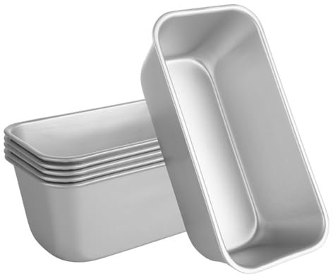 AKOLAFE 6 Pack Aluminum Loaf Pans 8x4 Inch Banana Bread Pan for Homemade Bread Baking Pan for Oven 2.8” Deep Metal Meatloaf Pan Sandwich Bread Loaf Pans for Baking Bread Tins for Baking Meat Loaf Cake
