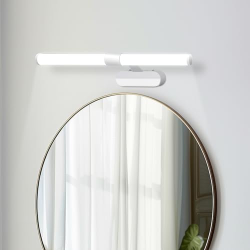 EXTRASTAR LED Lampes Miroir Salle de Bain，40CM Blanc Froid 6500K, 6W 600 Lumens, Éclairage Mural Étanche IP44