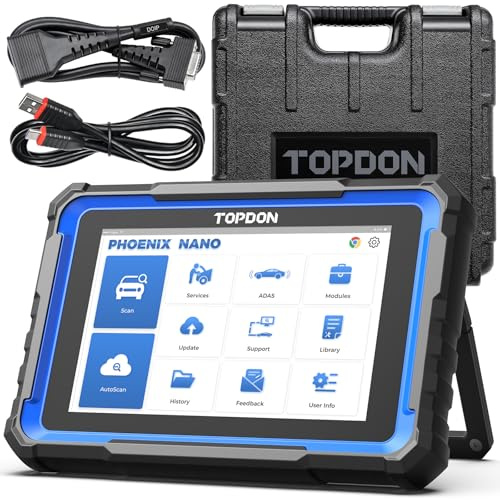 TOPDON Phoenix Nano Dispositivo diagnostico per auto, strumento di codifica ECU 2024 con diagnosi completa, 32+ servizi di reset, controllo bidirezionale, supporta protocolli CAN FD/DoIP, FCA AutoAuth