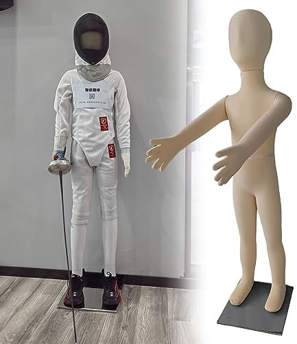 Schaufensterpuppe 5/8/10/12/13/14 Jahre alt Kind/Schneiderpuppe Kleinkind Teenager Ganzkörpertorso Kleiderständer Puppe mit biegsamen Beinen und abnehmbarem Arm 2 Jahre alt