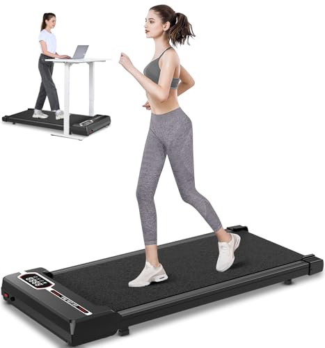 Dskeuzeew Walking Pad Laufband Klein unter Schreibtisch 8KM für Zuhause | Walkpad Gehband mit Fernbedienung Elektrisches Treadmill Laufpad Laufgerät Laufbänder