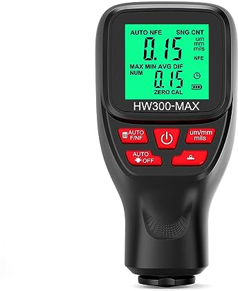 Spessimetro Vernice, 0-2000UM Calibro di Spessore Ad Alta Precisione LCD Digital Automobile Misuratore di Spessore del Film Auto Verniciatura del Rivestimento Strumenti Tester di Spessore(Noir)