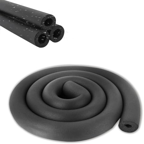 Rohrisolierung Schaumstoff Ø 22mm Rohrdämmung Isolierung Heizungsrohre Schwarz für Kupferrohr 22mm, Heizrohrverkleidung, Rohrverkleidung für Heizungsrohre, 1.8m Länge