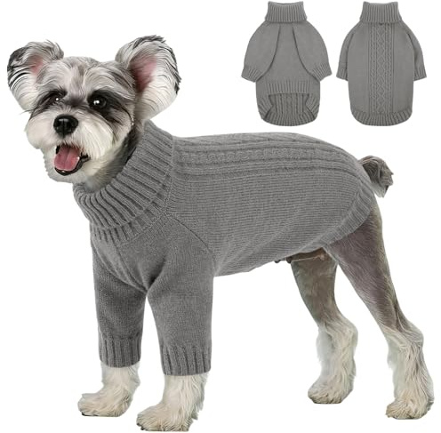 KONVINIT Winterpulli für mittelgroße Hunde Rassen Winter Warm Hundepulli Atmungsaktiv & mit Rollkragen für Optimalen Schutz