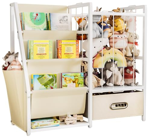 Yorbay Libreria per bambini, scaffale giocattolo, scaffale per bambini con 3 scomparti, scaffale per bambini per riporre libri fotografici e giocattoli, scaffale per bambini, adatto per cameretta dei