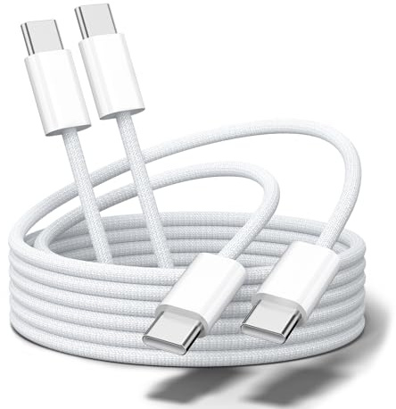 USB C vers USB C 1M Charge Rapide PD 60W Cable Chargeur Type C pour Samsung Galaxy S25 S24 S23 S22 S21 S20 Plus Ultra Note 20 A55 A35 iPhone 16 15 Plus Pro Max iPad Air MacBook Pro (1m+1m)
