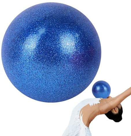Pelota de ejercicio | Pelota de gimnasia rítmica de 15 cm para entrenamiento de baile, entrenador de fuerza central, accesorios de pilates, equipo de entrenamiento con purpurina para gimnasio, hogar