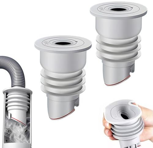 Washing Machine Waste Pipe Stopper, Silicone Drain Pipes Sealer, Sewer Hose Seal Plug Deodorant, Washing Machine Pipe Seal Hose Connector, Sewer Silicone Plug for Bathroom, Kitchen & Laundry Room (2)