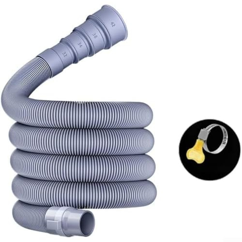 Tubo di scarico per rondella 4 m 5 m con design pieghevole e adattatore regolabile per adattarsi a varie dimensioni di scarico (4 metri)