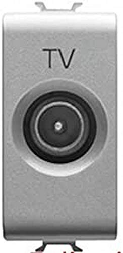 Gewiss - Presa Coassiale Tv Schermatura Classe A - Connettore IEC Maschio 9,5Mm - Passante 5 dB - 1 Modulo - Bianco - Serie Chorus