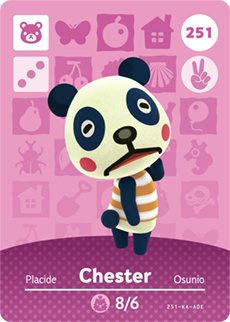 Chester - Nintendo Animal Crossing Happy Home Designer Amiibo Card - 251