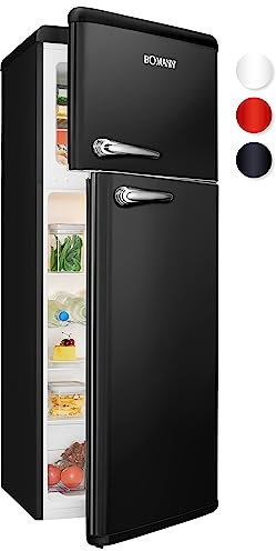 Bomann DTR 353 réfrigérateur-congélateur Autoportante 208 L E Noir, Argent