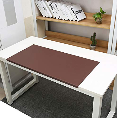 SK Studio Schreibtischunterlage mit Kantenschutz wasserdichte PU Leder, rutschfeste mit Kantenverriegelung Mausunterlage für Computertastatur, PC und Laptop Dunkler Kaffee 90x40cm | rutschfeste mit Kantenverriegelung Mausunterlage für Computertastatur, PC und Laptop, Kaffee, 90x40cm