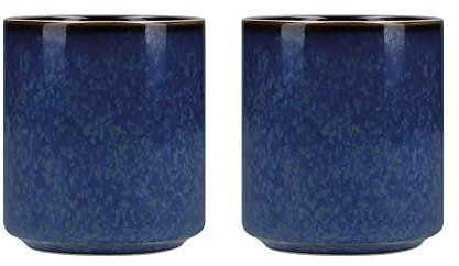 Mikasa Satori japanische Tassen, 2-teiliges Set mit Robusten Teetassen, Asiatische Keramik Tassen für Tee, Indigo Blau, Keramik, 136 ml Fassungsvermögen, ‎32,6 x 19,5 x 15,5 cm