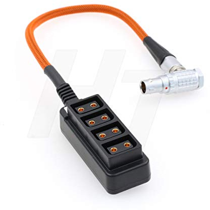 HangTon Alexa Mini Camera EXT 7 Pin to D-tap Power Splitter Adapter Box for ARRI, 1 to 4 Braided Cable (4port)