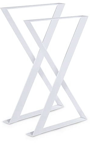 Magnetic Mobel 2 x Tischbeine Tischkufen Tischuntergestell Tischbeine X 50x72 cm (Weiß)