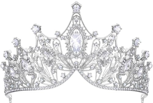 Tiara Kristallkrone für Bridal, Prinzessin Diadem Hochzeit Tiara Crown für Hochzeit Abschlussbälle Proms Festzüge Parties Geburtstag