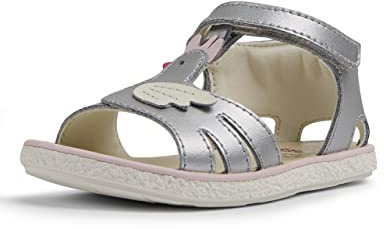 Camper Miko K800471, Sandali T-Strap Bimba 0-24, Grigio medio 002, 23 EU