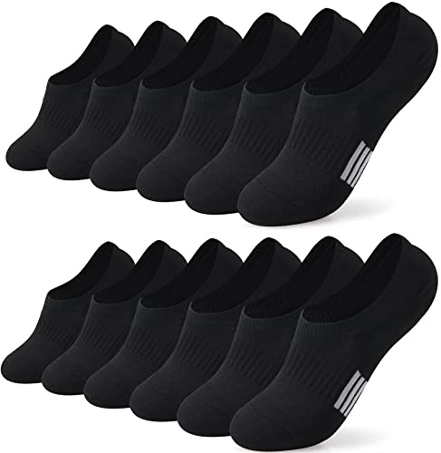 Toes Home 6 Pairs Invisible Trainer Socks Womens, Low Cut Ankle Socks 6-8