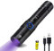 Lampe de poche UV pour durcissement de résine, détection d'urine d'animaux domestiques, pierres brillantes, punaises de lit, minéraux, lampe de poche UV 365 nm, étanche