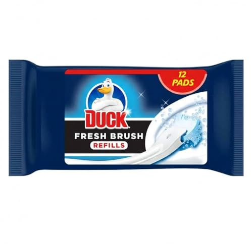 Topest Duck Fresh Brush Refills (12 Flushable Cleaning Pads)- Biodegradable- Duck Toilet Bowl Cleaner