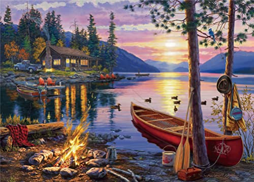 Puzzle 1000 Teile Erwachsene Sonnenuntergang am See 70 x 50 cm Puzzles für Erwachsene Lernspiel Herausforderung Spielzeug 1000-teilige Puzzles für Erwachsene Kinder