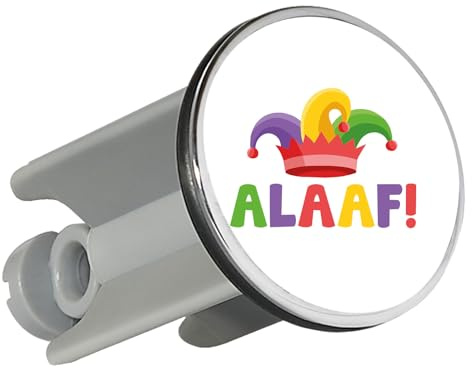 Huuraa Waschbeckenstöpsel Alaaf Narrenkappe Geschenk 4cm für Waschbecken Abflussstopfen Alaaf Geschenkidee
